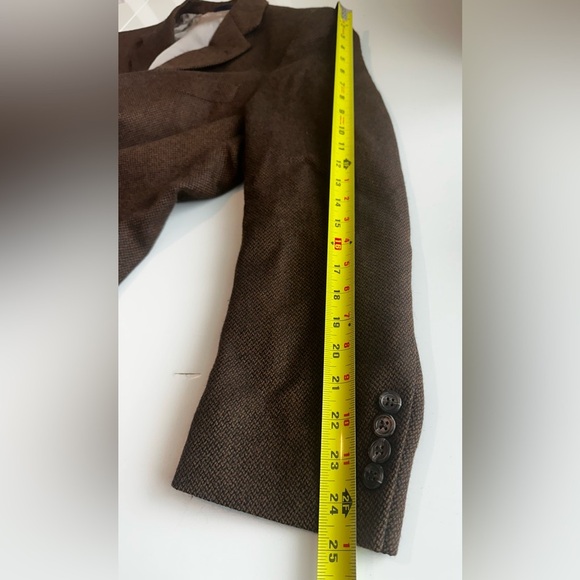 Burberry London Sz 46R Brown Sport Coat with Notch Lapels and 100% Wool - Picture 10 of 11